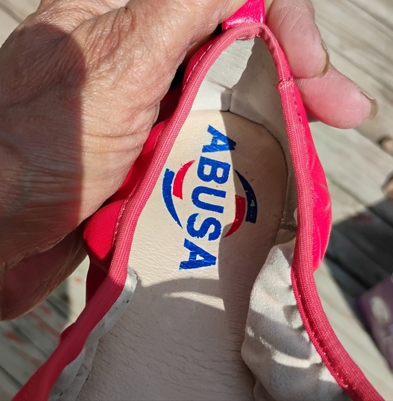 Leather ABUSA Ballet Flat Shoes Loafers Woman Sz 8.5" Salmon Color Point Toes - Picture 12 of 12